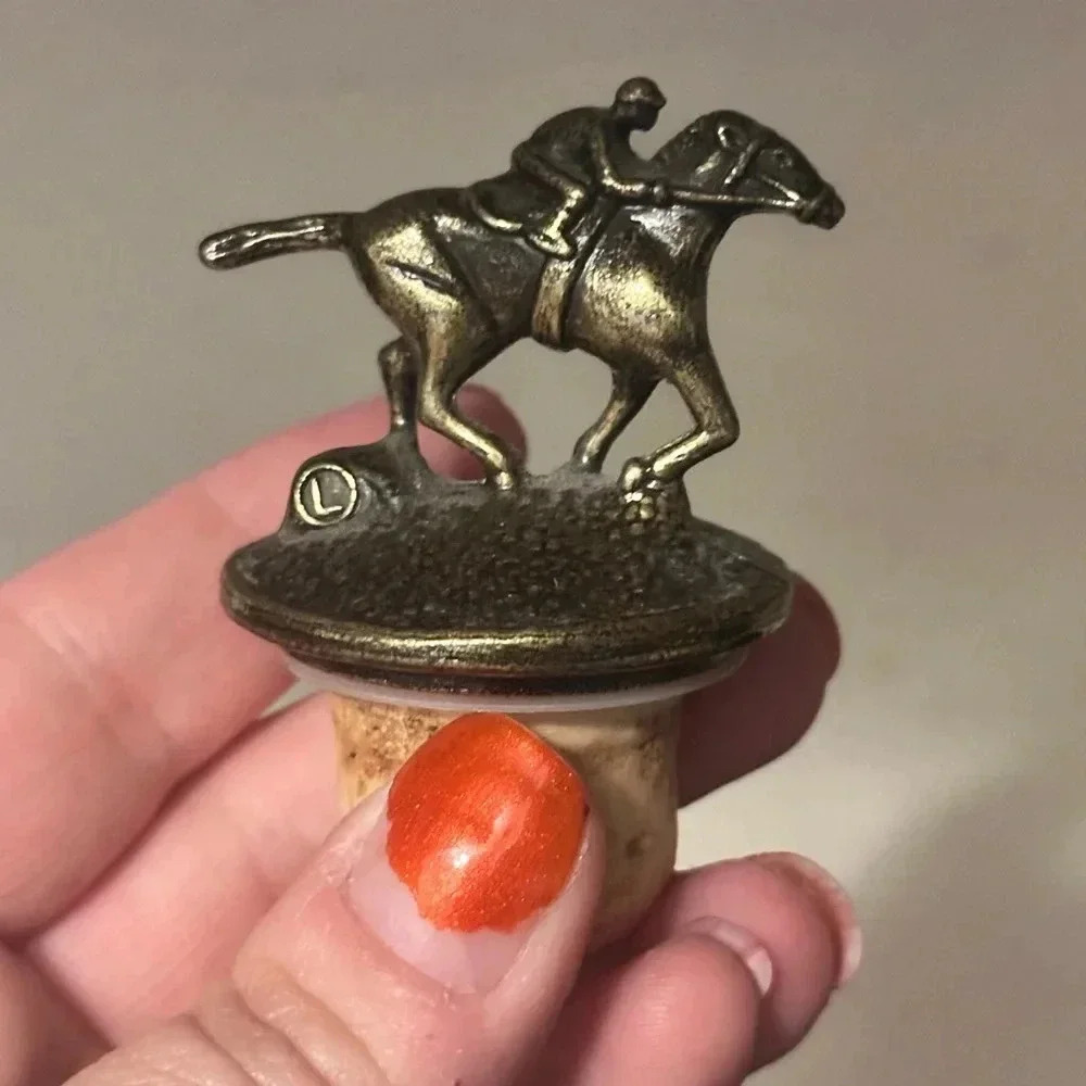 Blanton's Bourbon Horse & Jockey Bottle Top Stopper Letter "L”